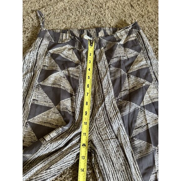 EARTHBOUND Geometric Pants Flare Bell Bottom Elastic Waist Boho Festival 28x29 M - Picture 12 of 14